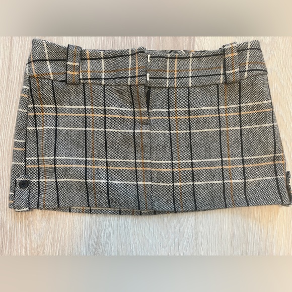Charlotte Russe Tartan Wool Blend Mini Sz 11 - Picture 7 of 8